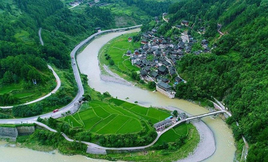 Jidao Miao Village in Kaili, China's Guizhou Province