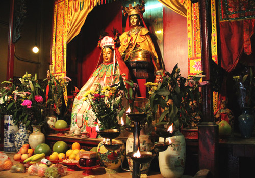 God of Literature and God of Martial Art are enshrined in Man Mo Temple in Hong Kong.