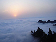 the Sunrise and Sea of Clouds of Yellow Mountain